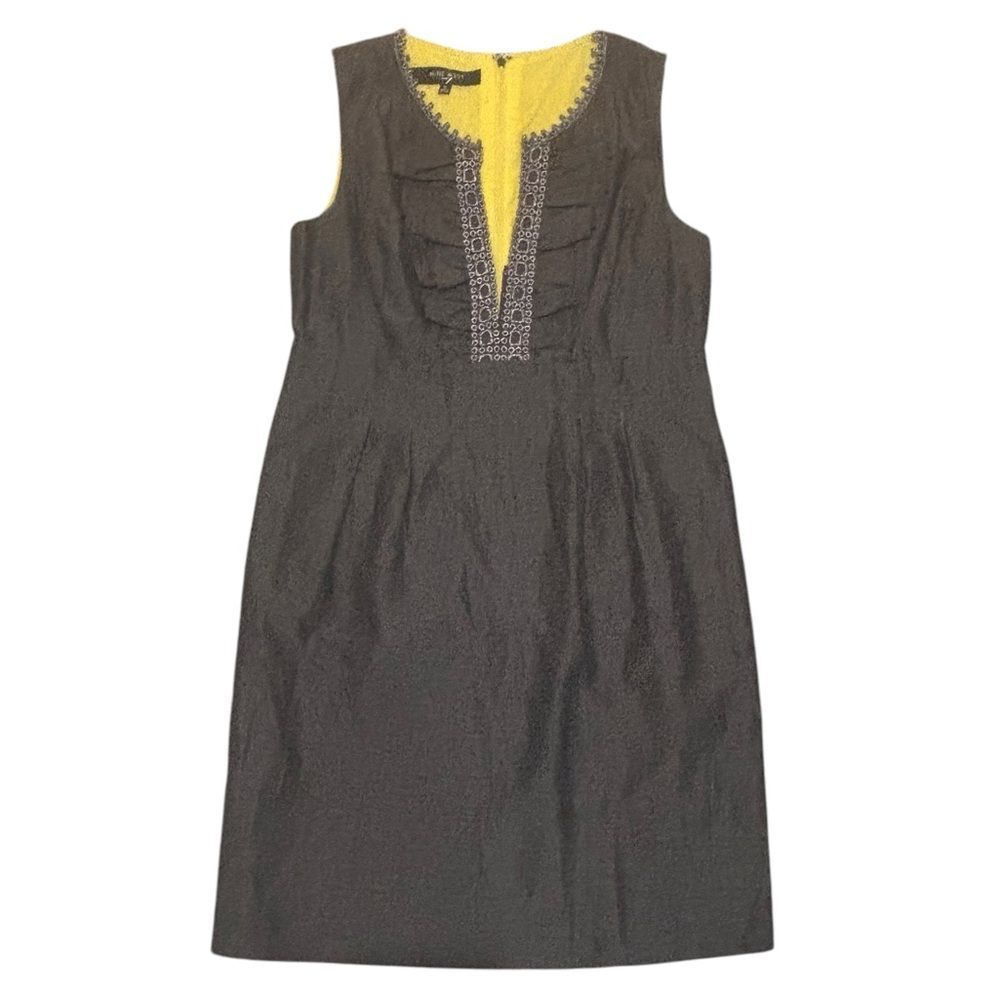 Dk Gray Sleeveless Knee Length Dress w/ Ruffles by Nine West - size 12
